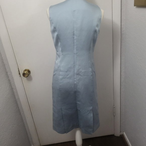LiLiu Silk Light Blue Sheath Dress 2 XS - Picture 2 of 11